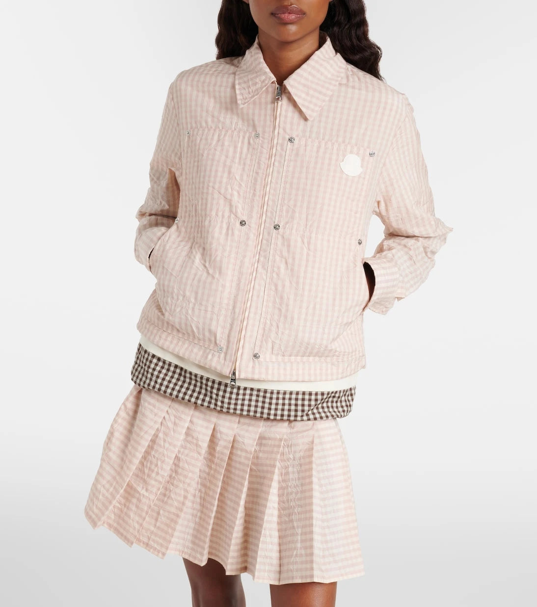 Moncler - Gingham cotton-blend jacket