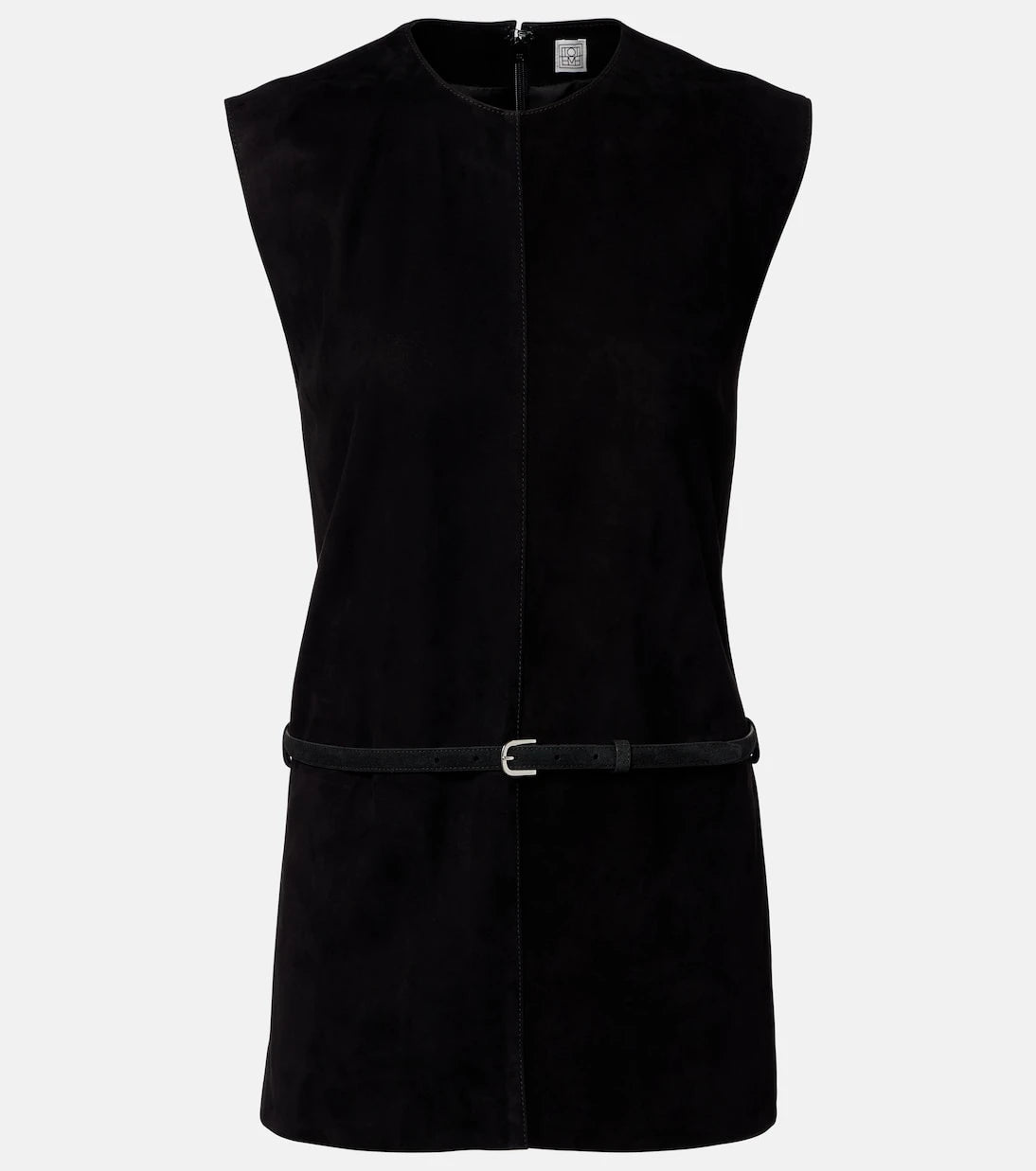Toteme - Belted suede minidress