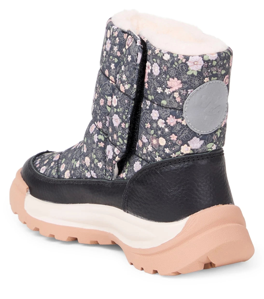 Wheat - Delaney Tex floral leather-trimmed boots