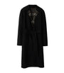 Burberry Black Wool Reversible Wrap Coat