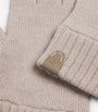 Cashmere Leather-Detail Gloves