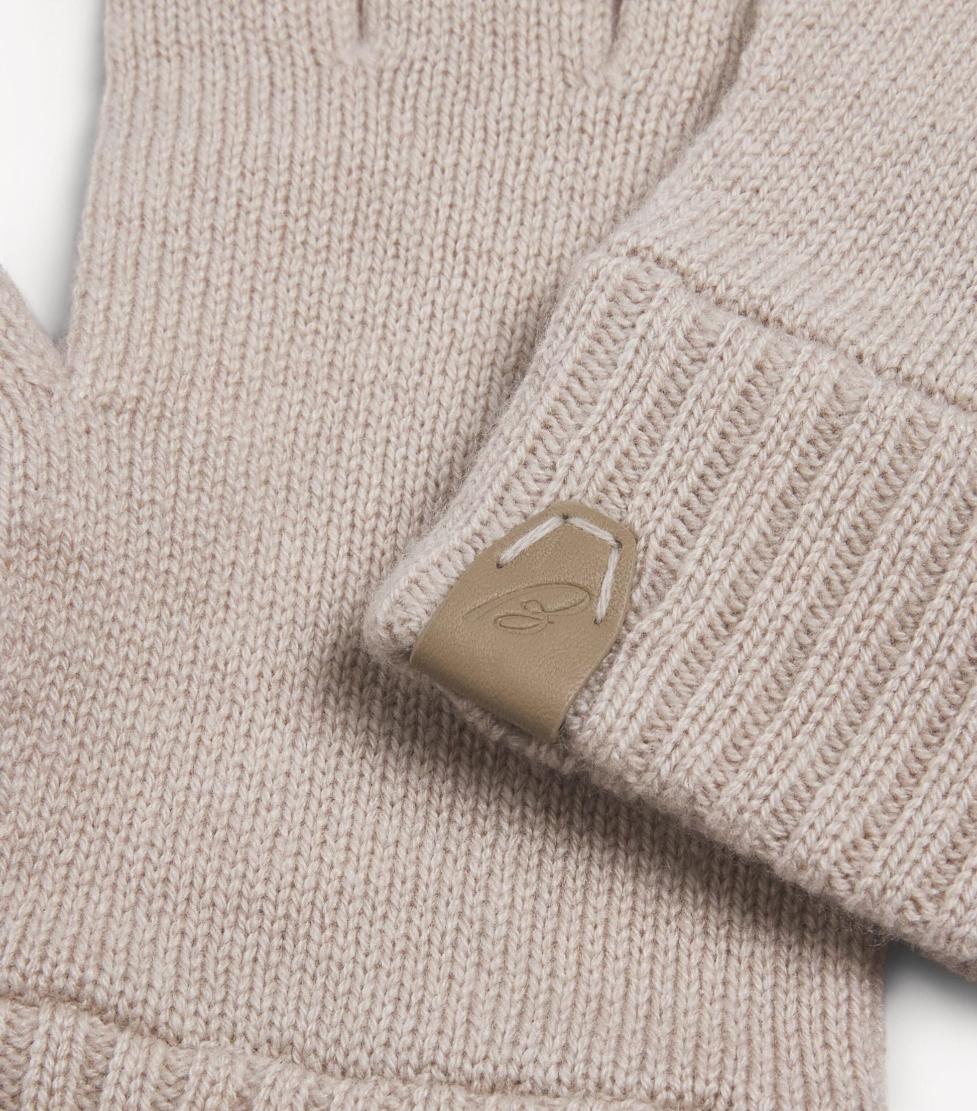 Cashmere Leather-Detail Gloves