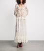 White Lace Long-Sleeve Maxi Dress