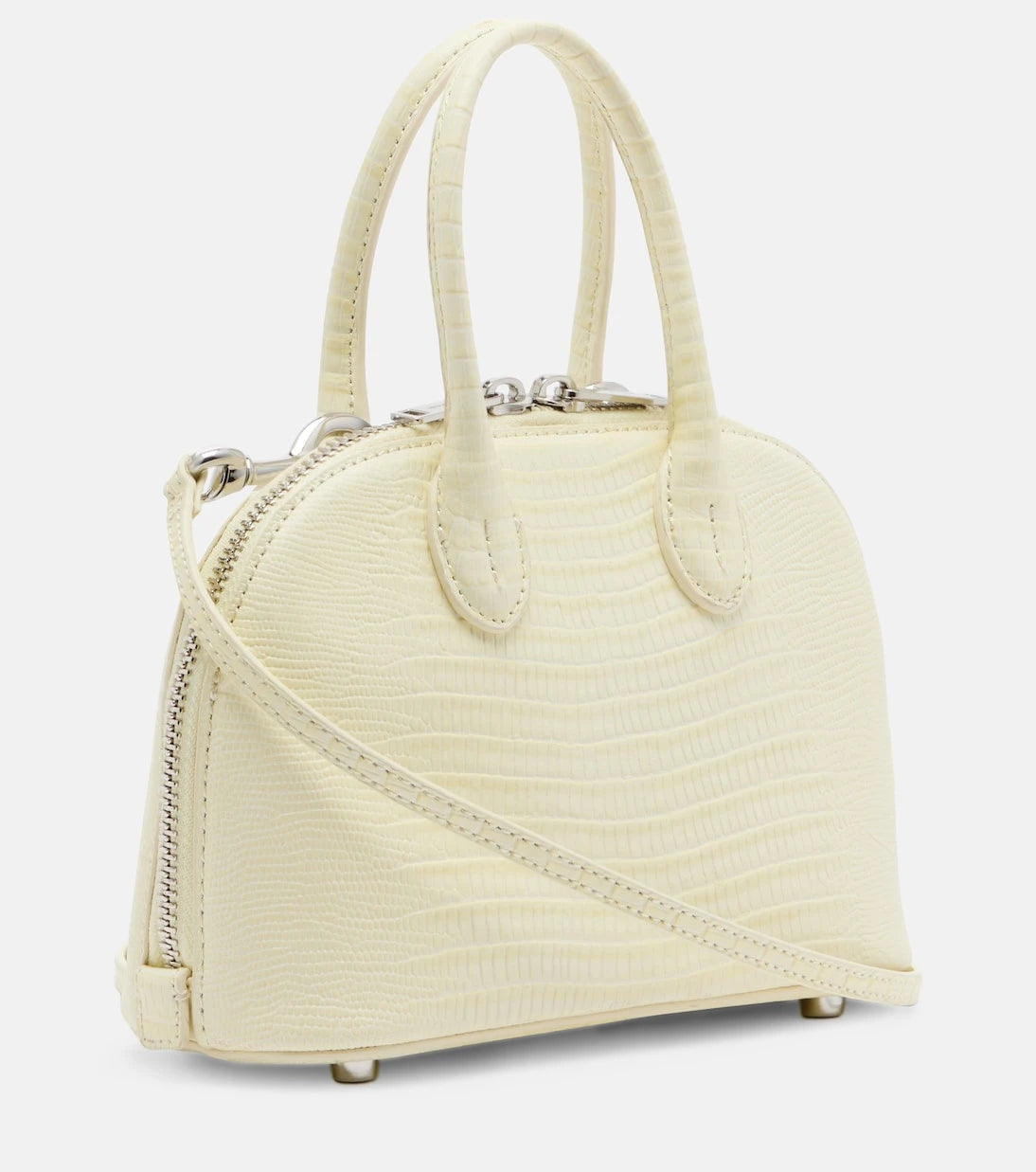 Self-Portrait - Lizard Small leather top-handle bag