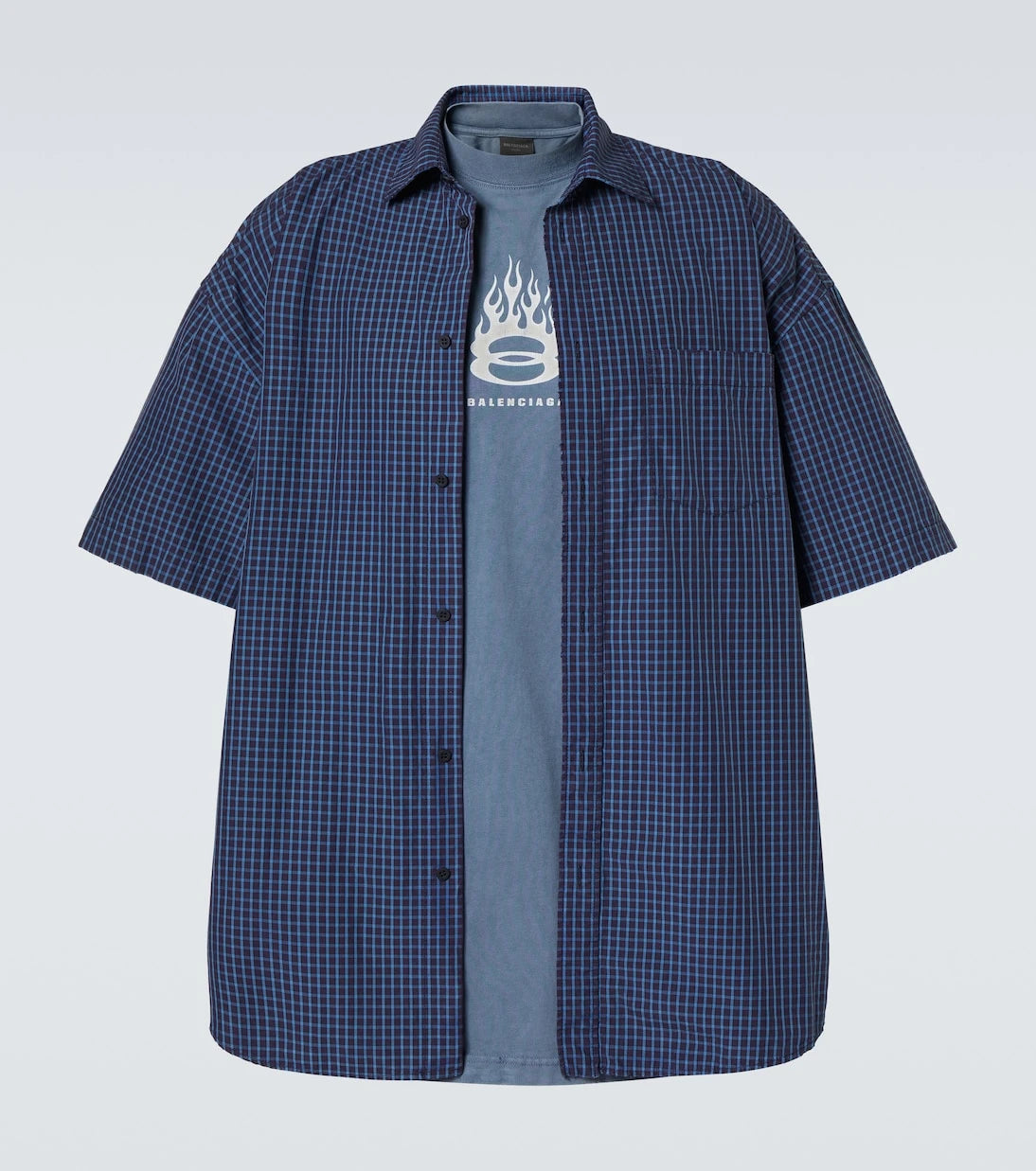 Balenciaga - Logo layered cotton shirt
