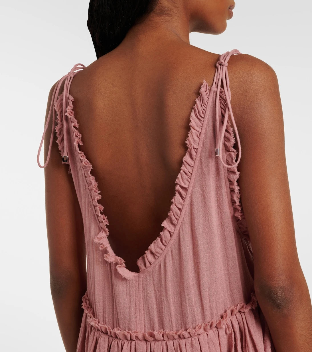 The Attico - Ruffled cotton gauze minidress