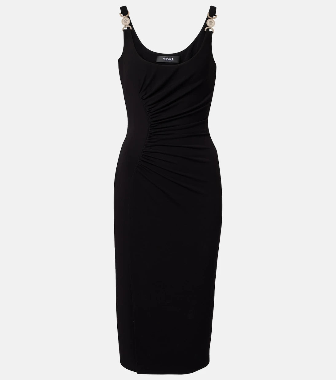 Versace - Medusa crêpe jersey cocktail dress