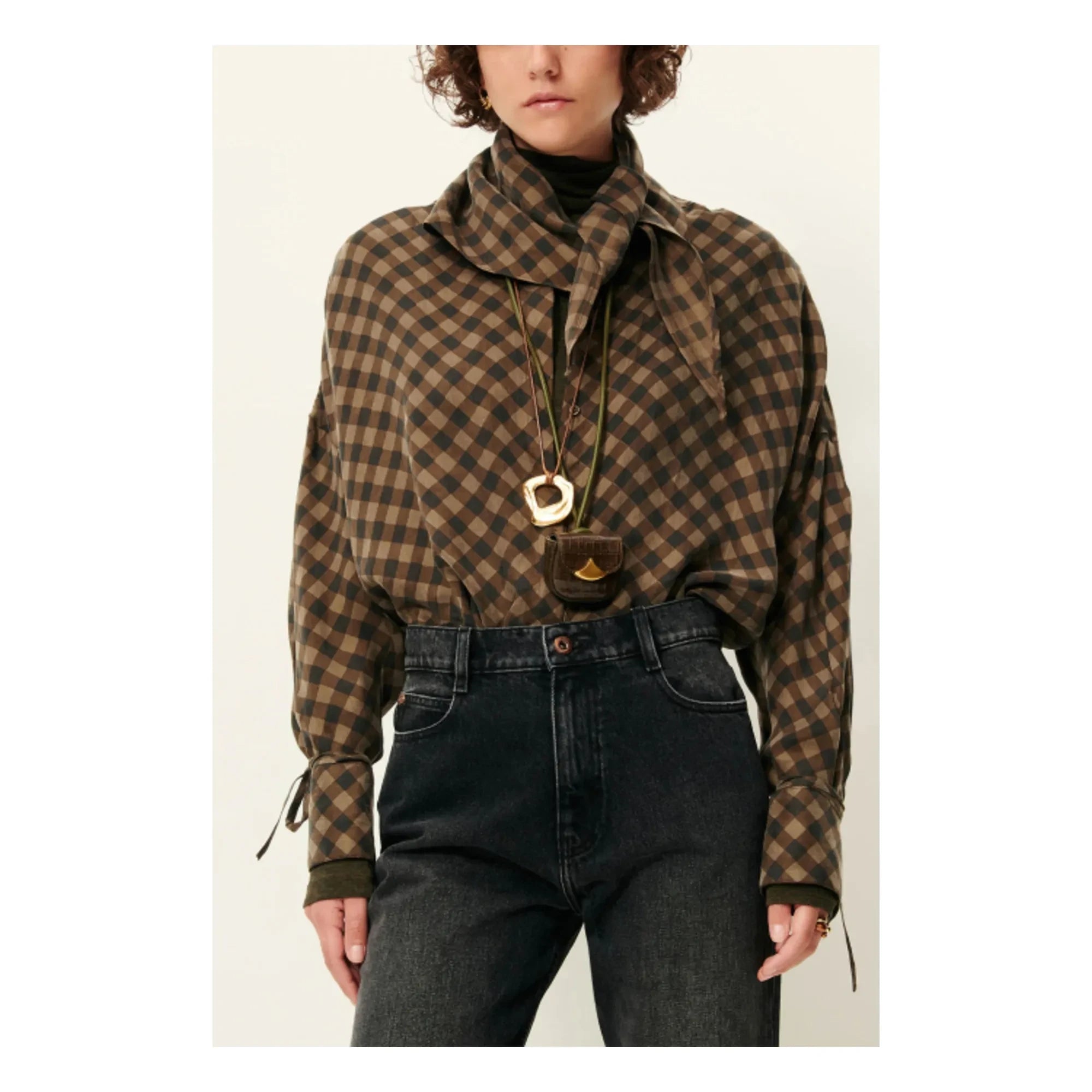 Sessùn - Armanchecks Carreaux shirt | Khaki