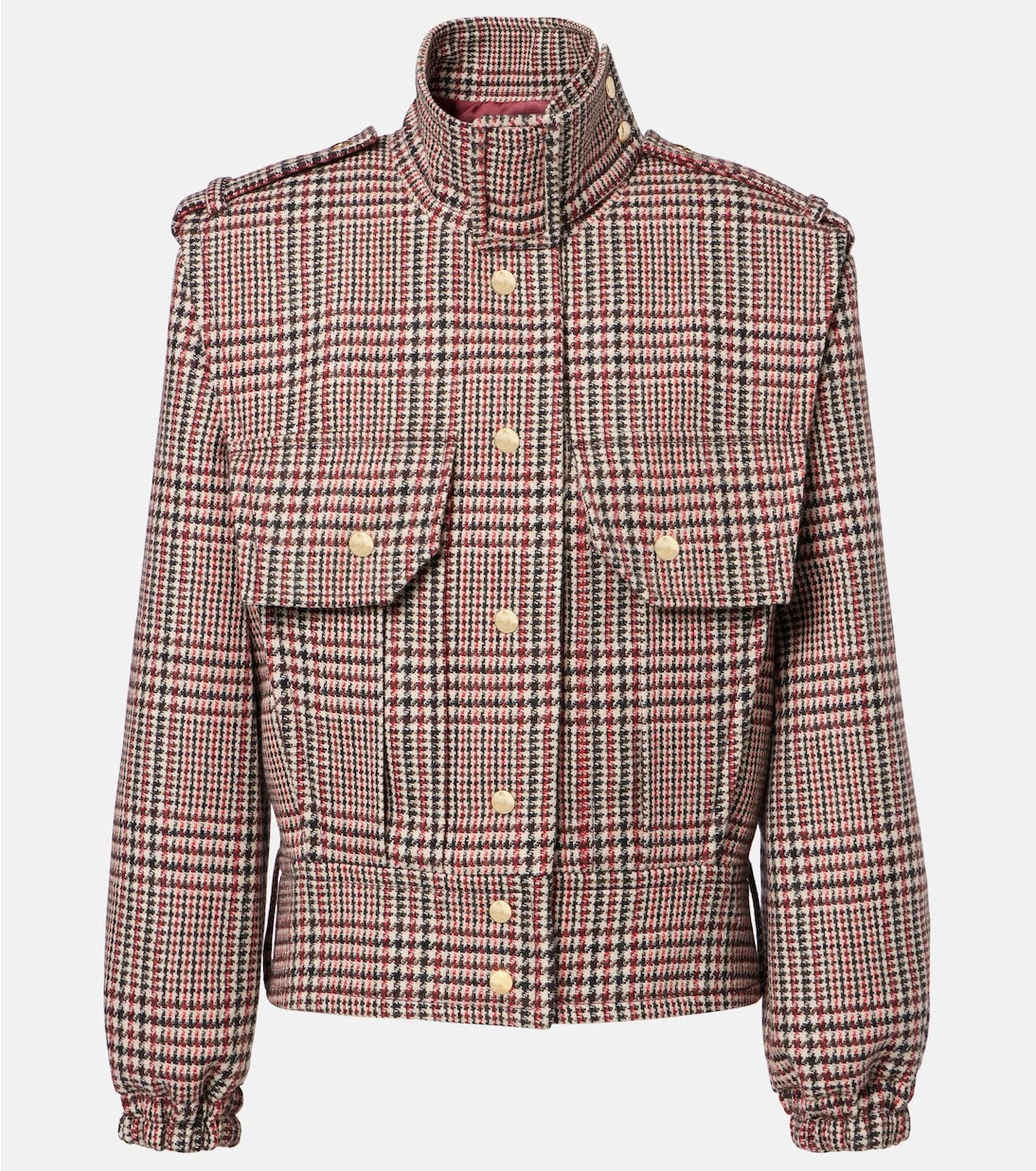 Patou - Checked virgin wool jacket