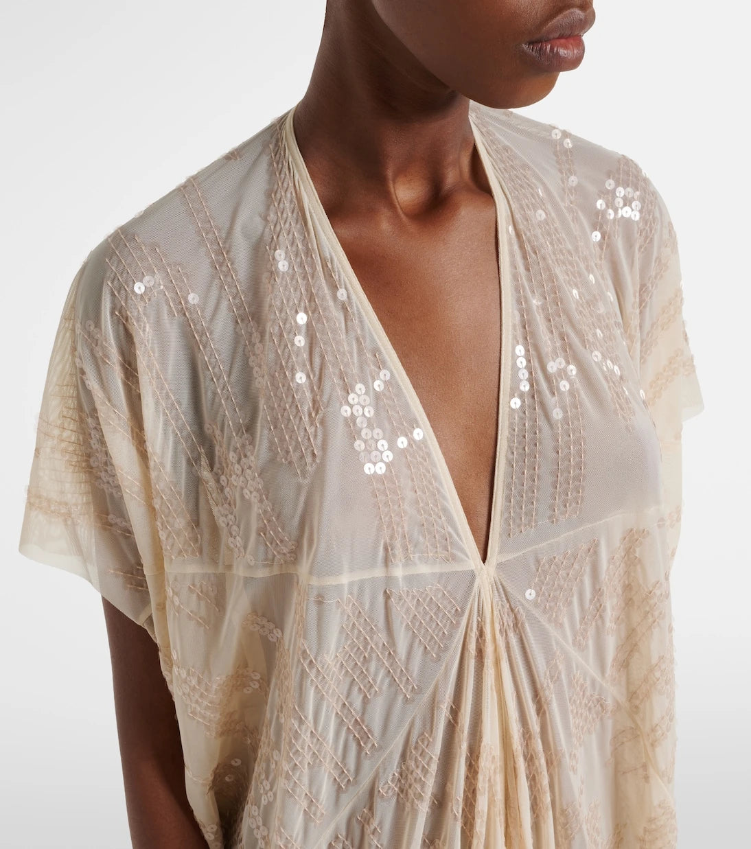 Rick Owens - Lilies gathered sequined tulle gown