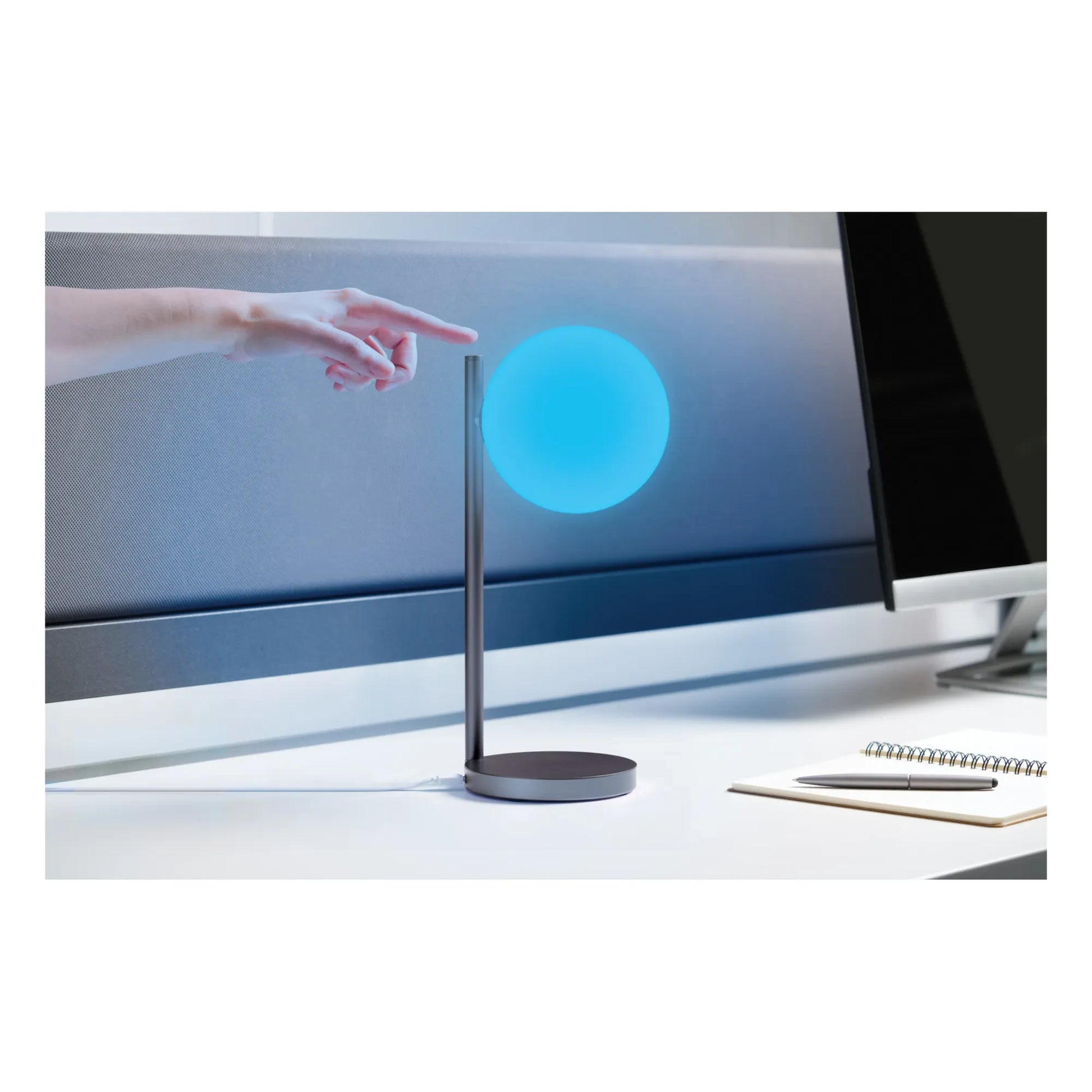 Lexon - Bubble LED desk lamp and charging stand | Steel Grey