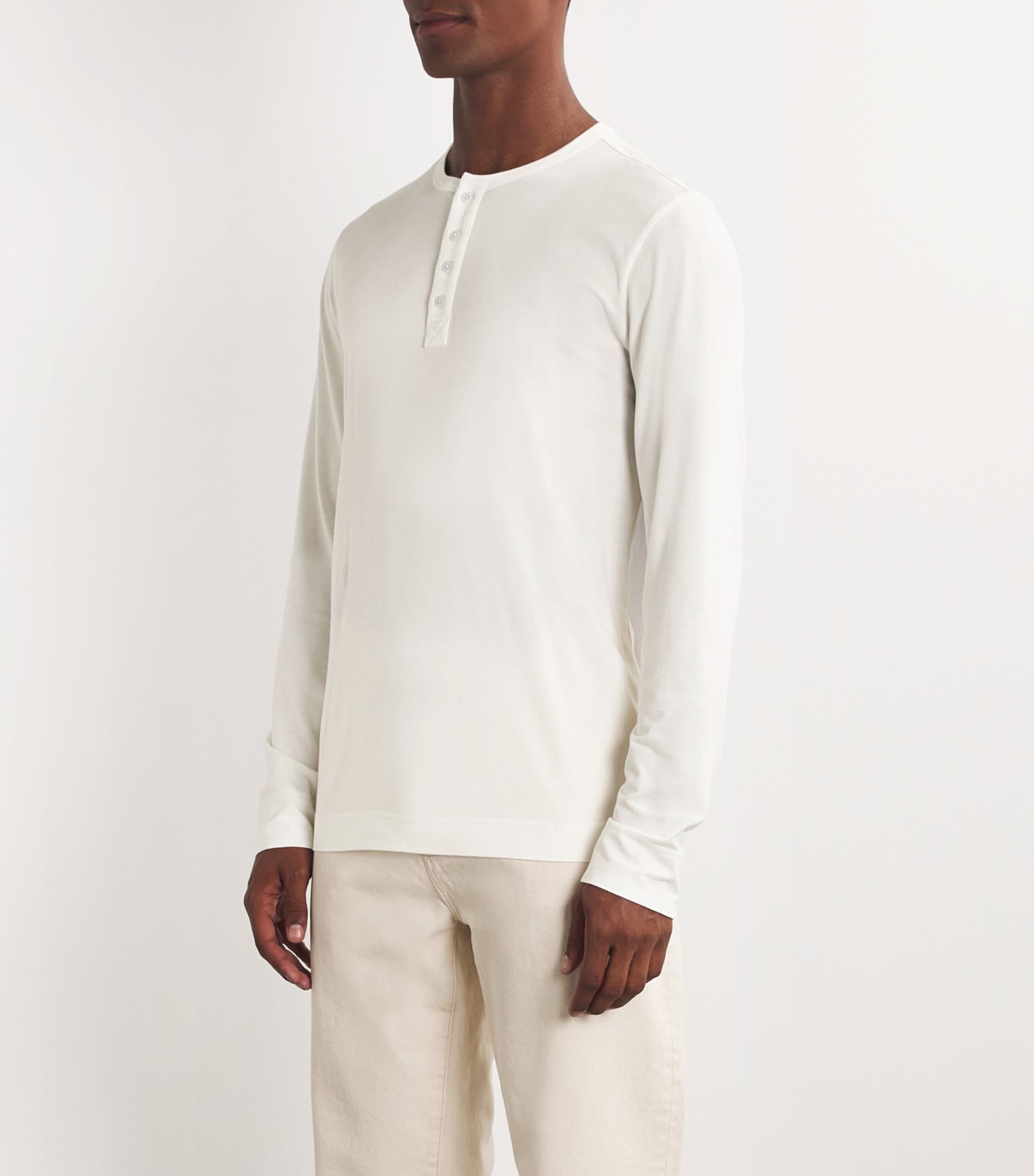 Long-Sleeved Henley Top