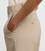 Beige Virgin Wool Tailored Trousers