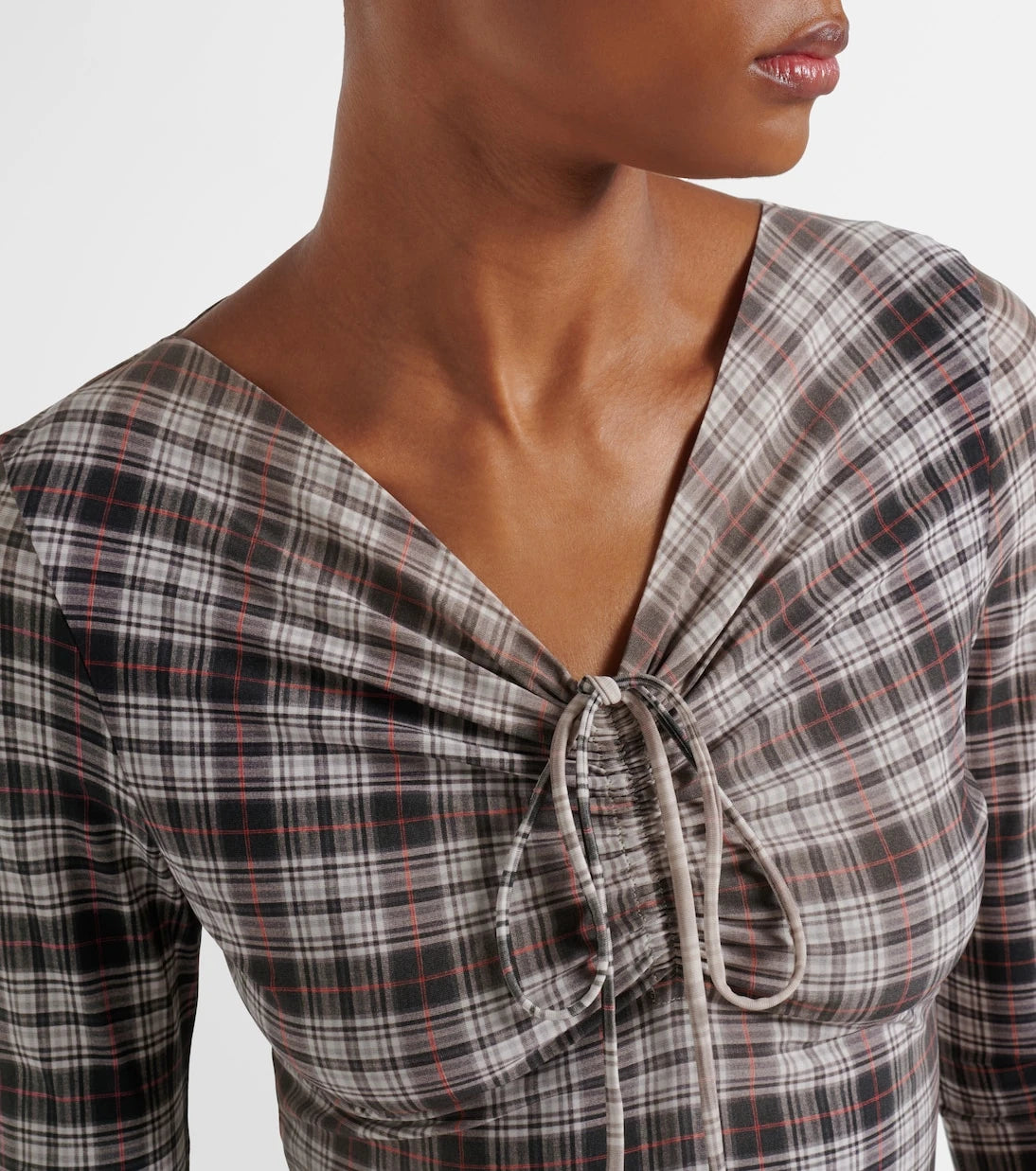 Acne Studios - Plaid ruched top