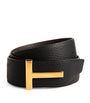 Leather Reversible T Icon Belt