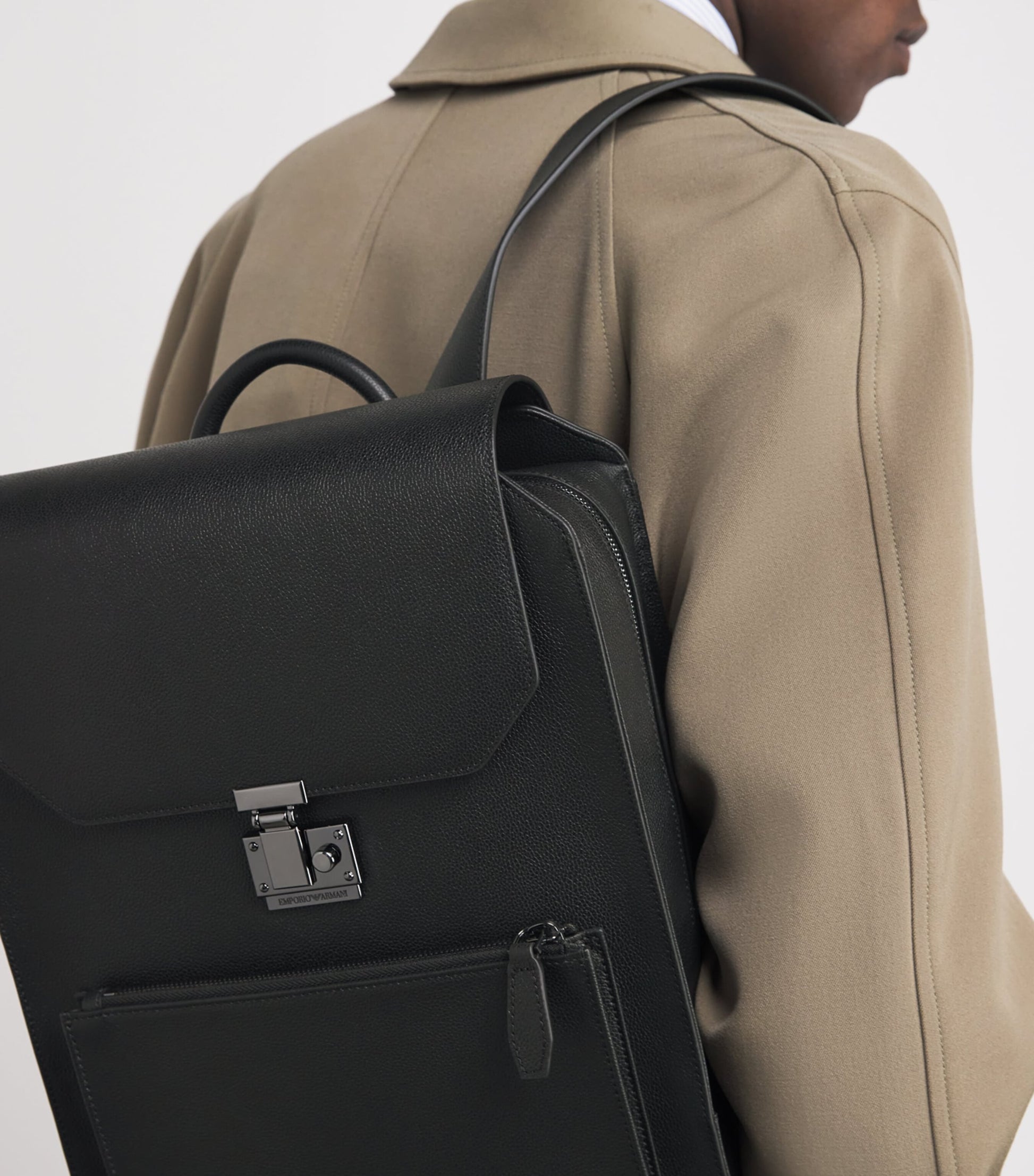 Emporio Armani Leather Backpack