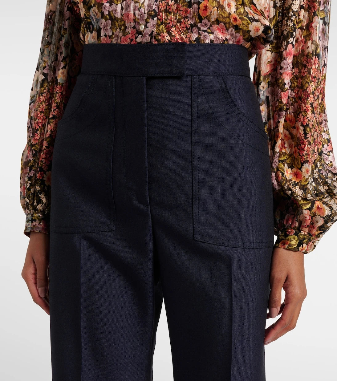 Valentino - Wool and mohair flared pants