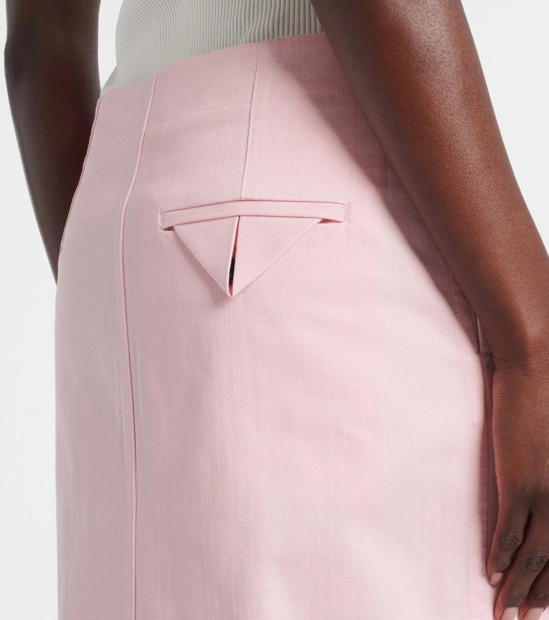 Bottega Veneta - Cotton twill midi skirt