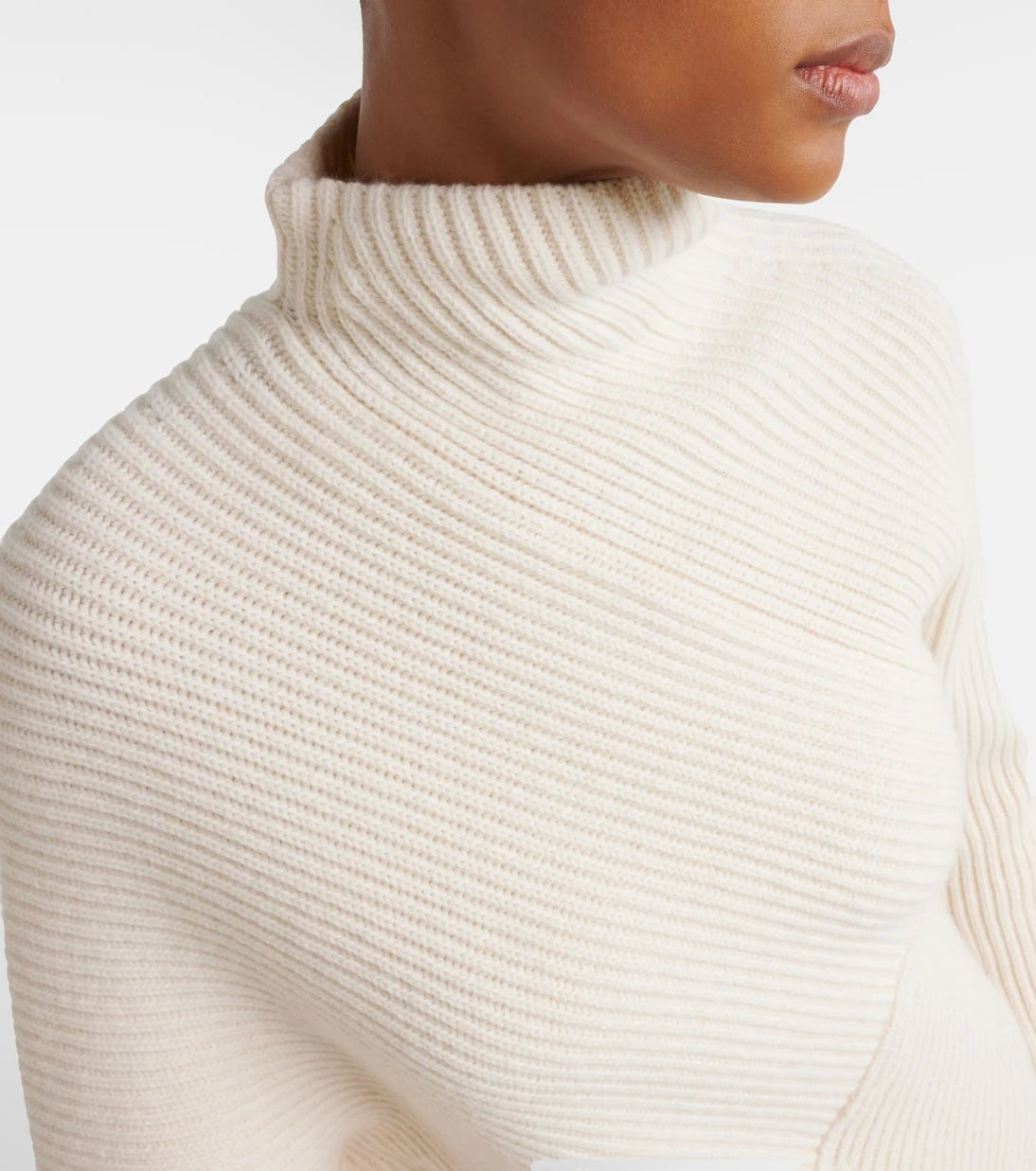 Alaïa - Asymmetric wool and cashmere sweater
