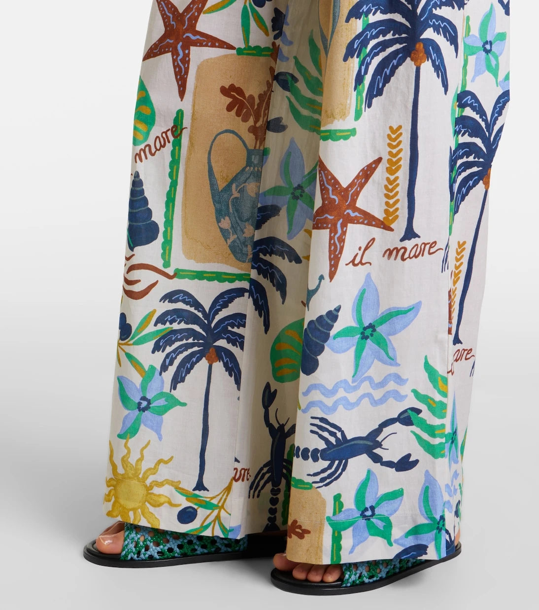 Velvet - Trixie printed cotton wide-leg pants