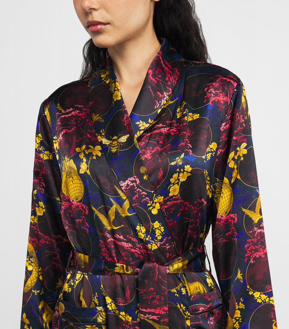 Harrods Multi Silk Toile Night Robe