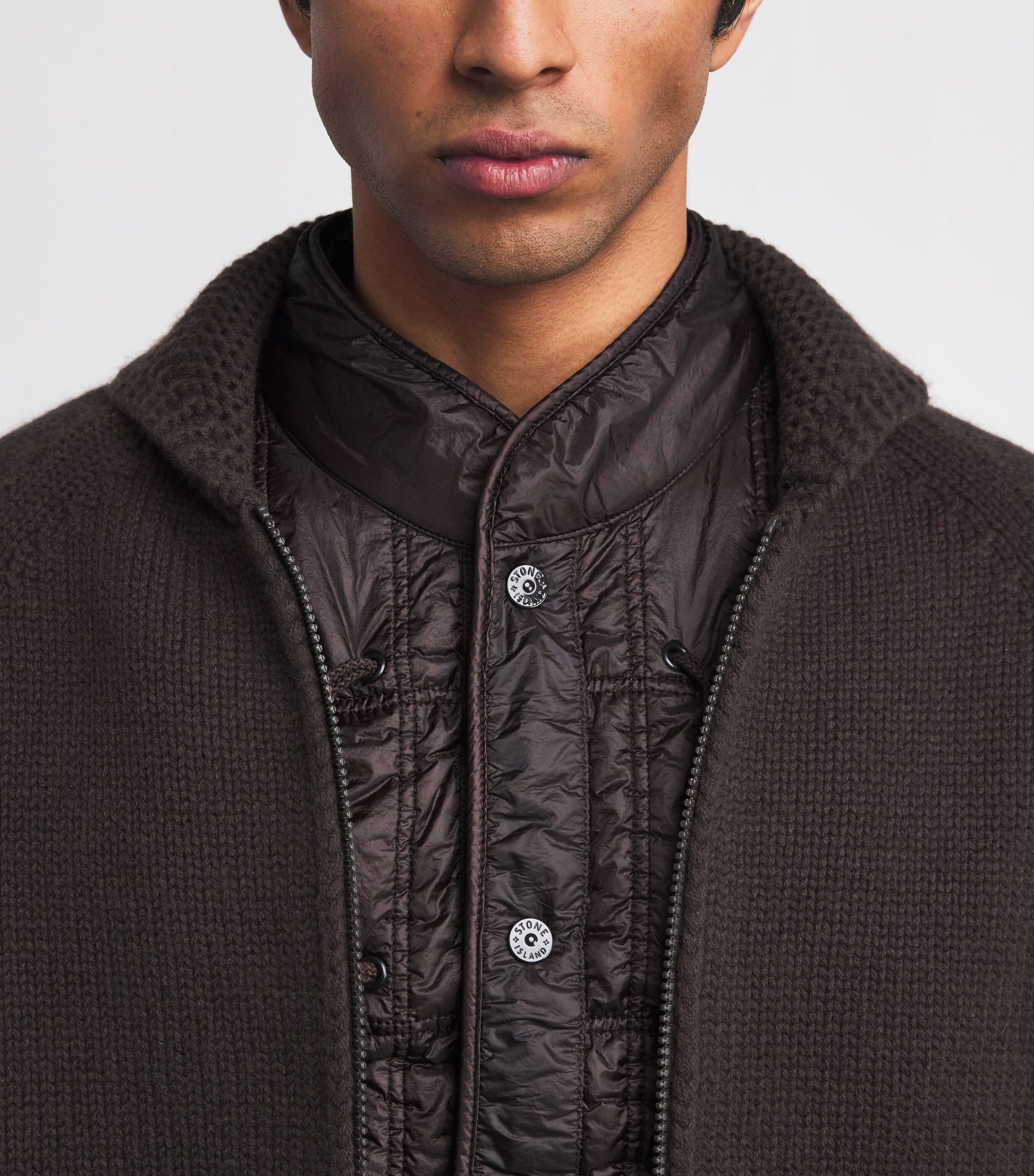 Stone Island Brown Cashmere Ghost President's Knit Cardigan