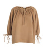 Beige Wool-Silk-Cashmere Lilyrose Blouse