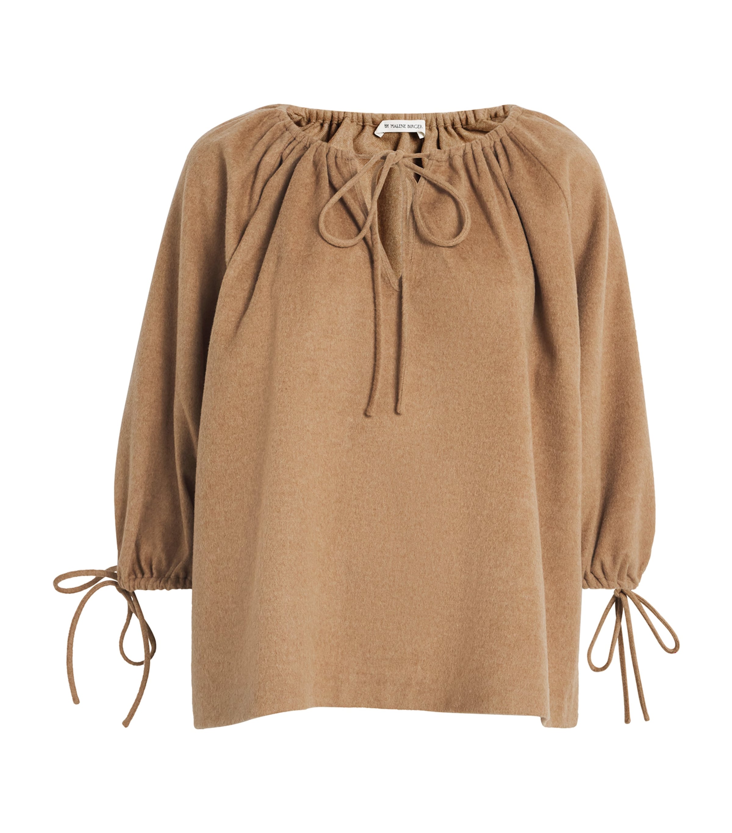 Beige Wool-Silk-Cashmere Lilyrose Blouse