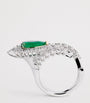 White Gold, Diamond and Emerald Reign Supreme Ring