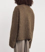 Brown Brushed Alpaca-Blend Sweater