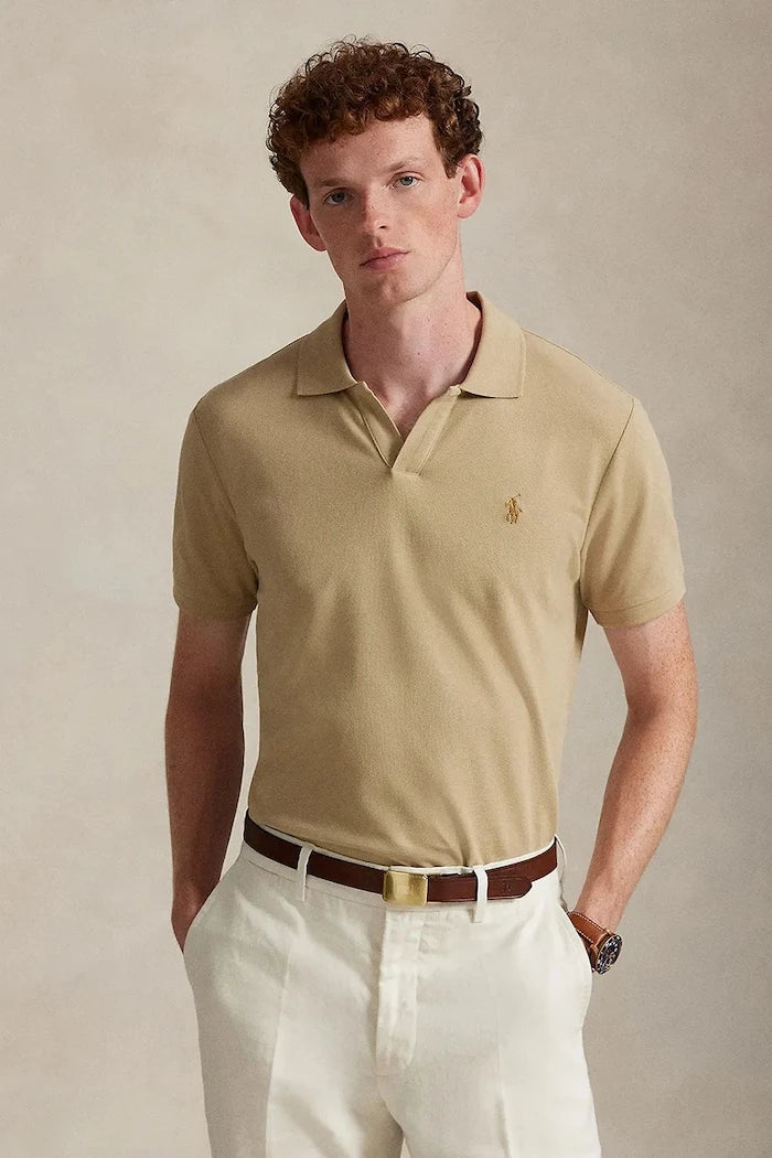Памучна тениска с яка Polo Ralph Lauren