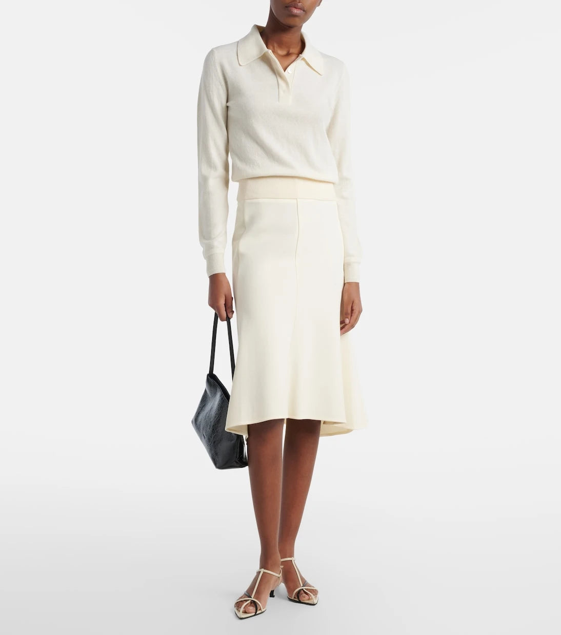 Jil Sander - High-rise midi skirt