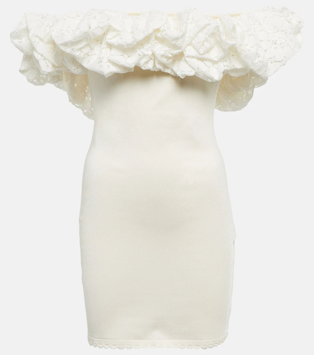Alexandre Vauthier - Off-shoulder ruffle-trimmed minidress