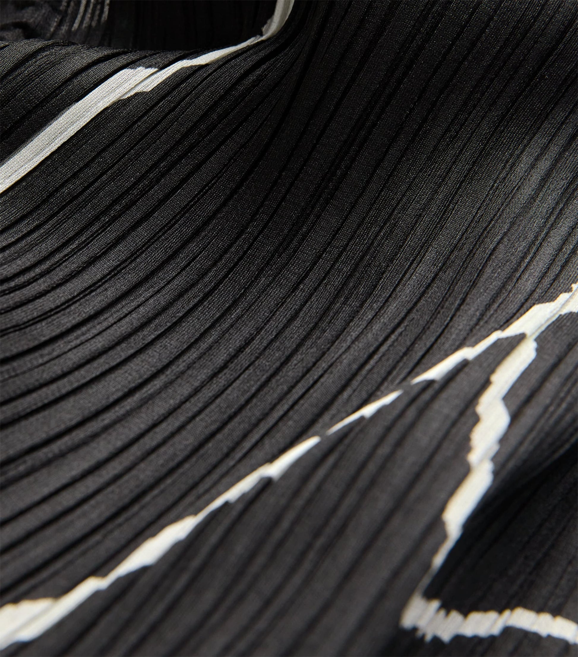 Printed Pause Midi Skirt BLACK