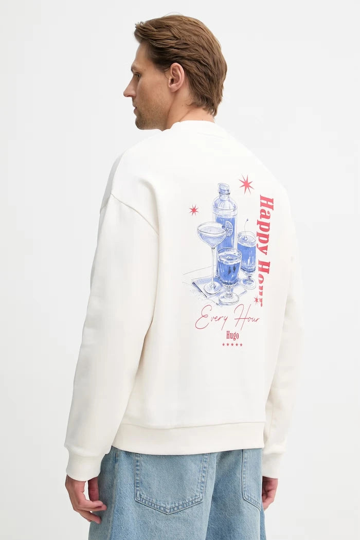 HUGO Blue erkek pamuklu sweatshirt Nucavex
