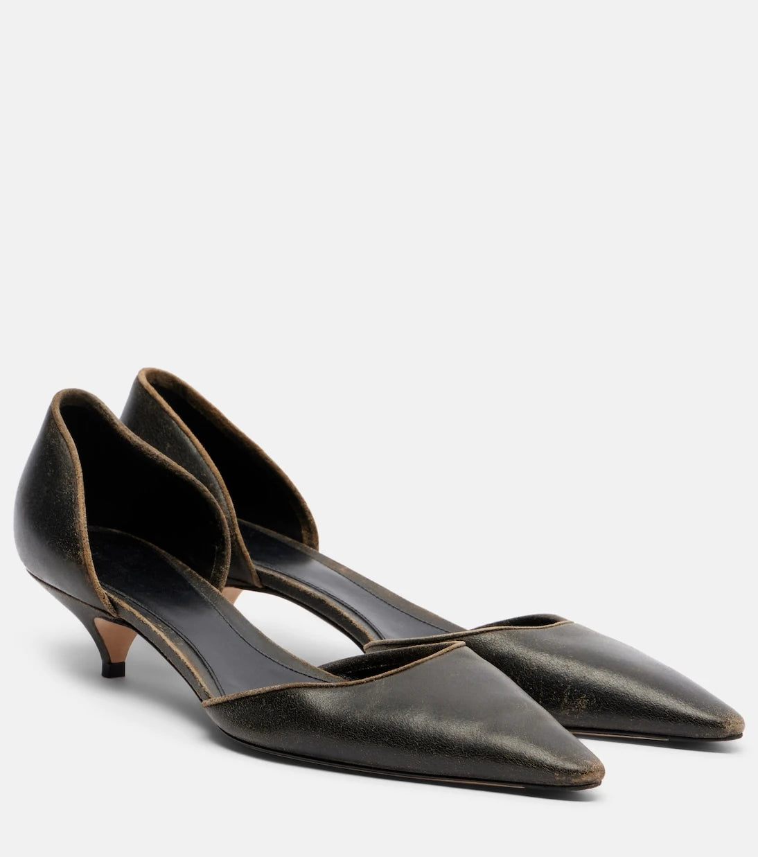 The Row - Liisa D'Orsay suede pumps