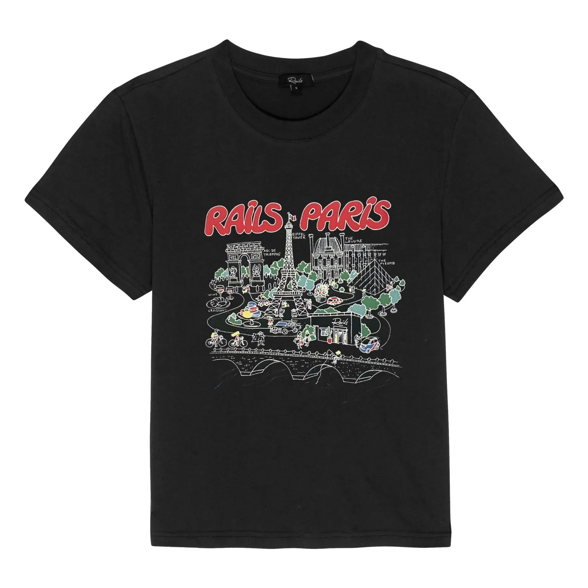 Rails - Boyfriend T-shirt | Black
