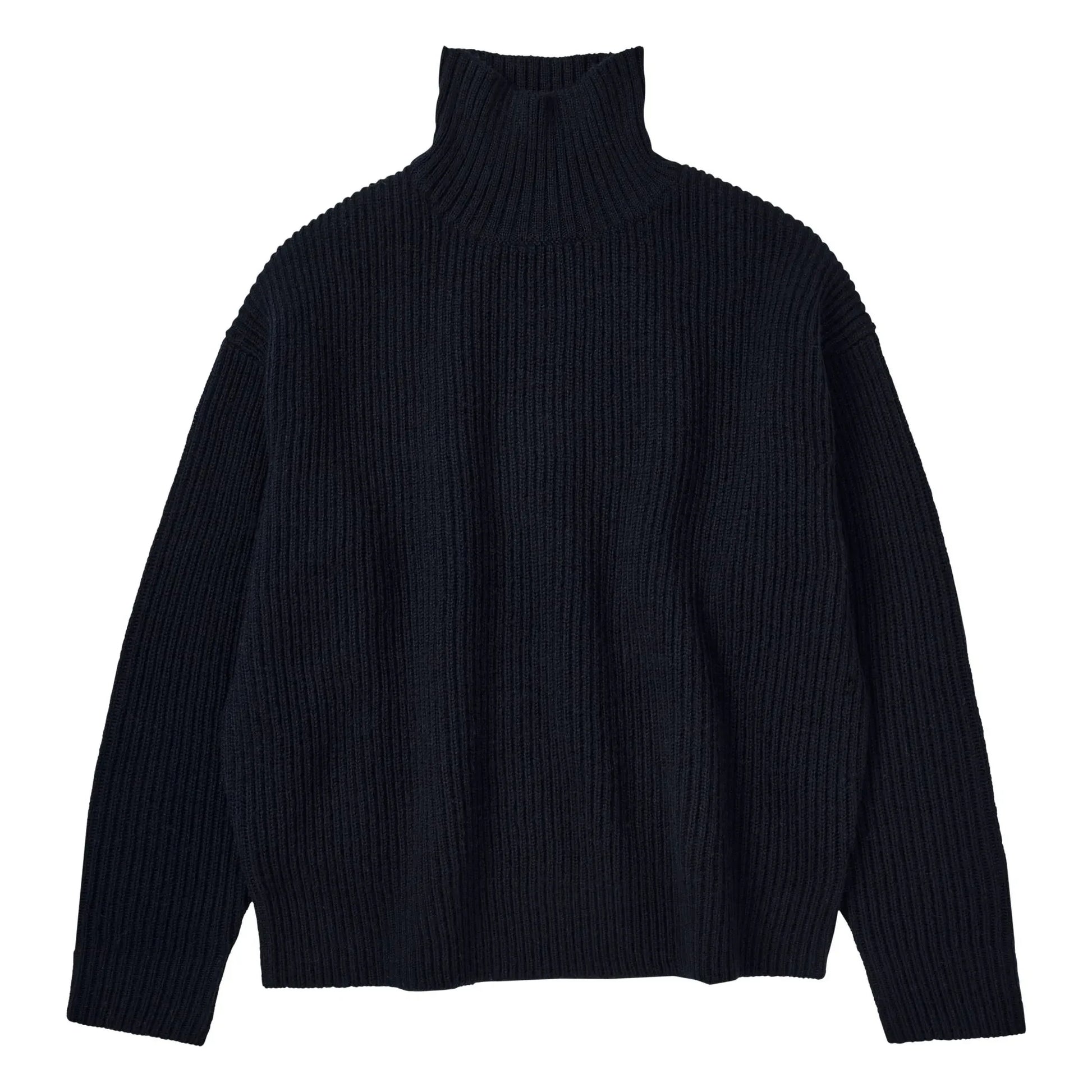FUB - Raw Laine Sweater - Women's Collection | Navy blue