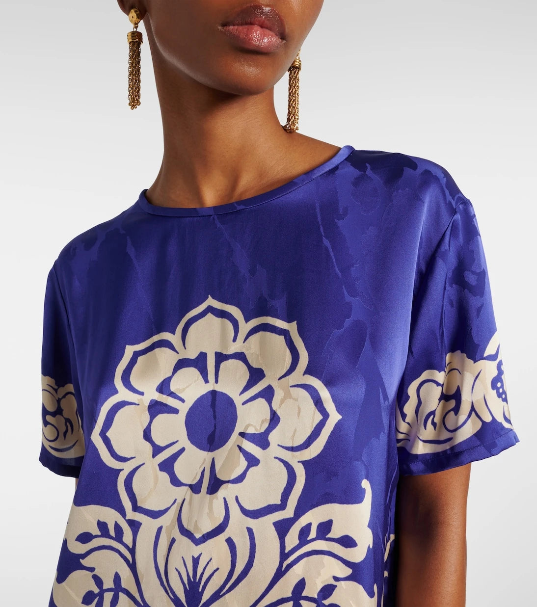 Etro - Floral satin top