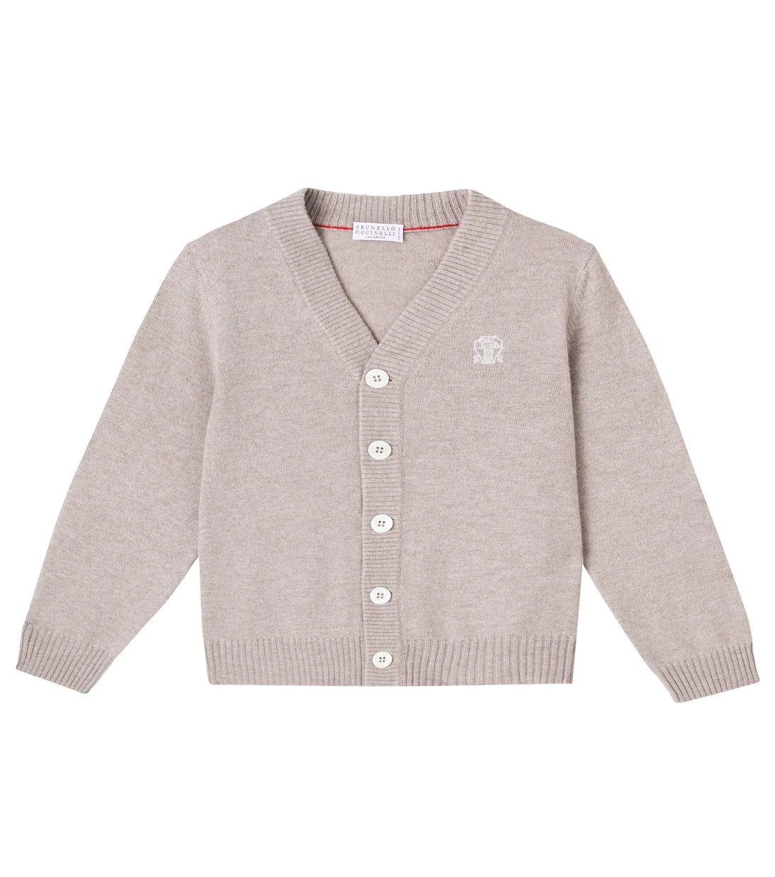 Brunello Cucinelli Kids - Embroidered cashmere cardigan