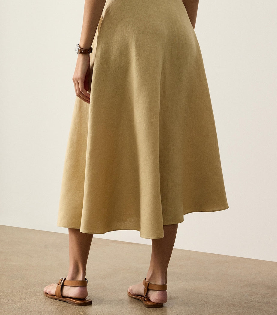 Linen Erica Midi Skirt