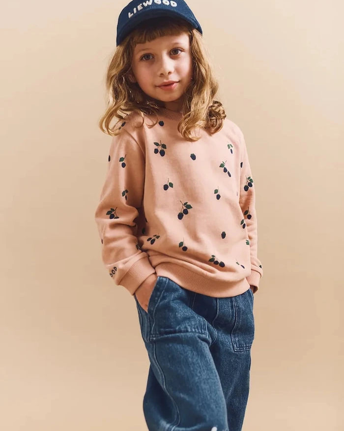 Liewood Thora Desenli Çocuk Pamuklu Sweatshirt