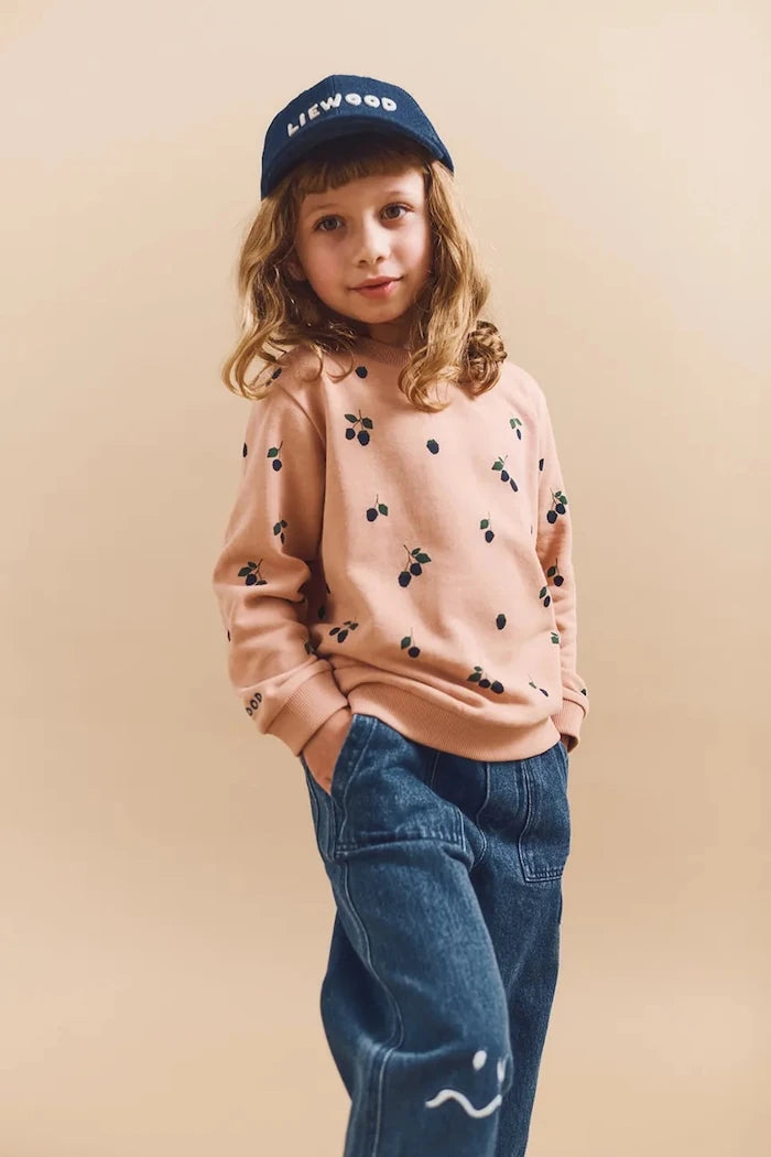 Liewood Thora Desenli Çocuk Pamuklu Sweatshirt