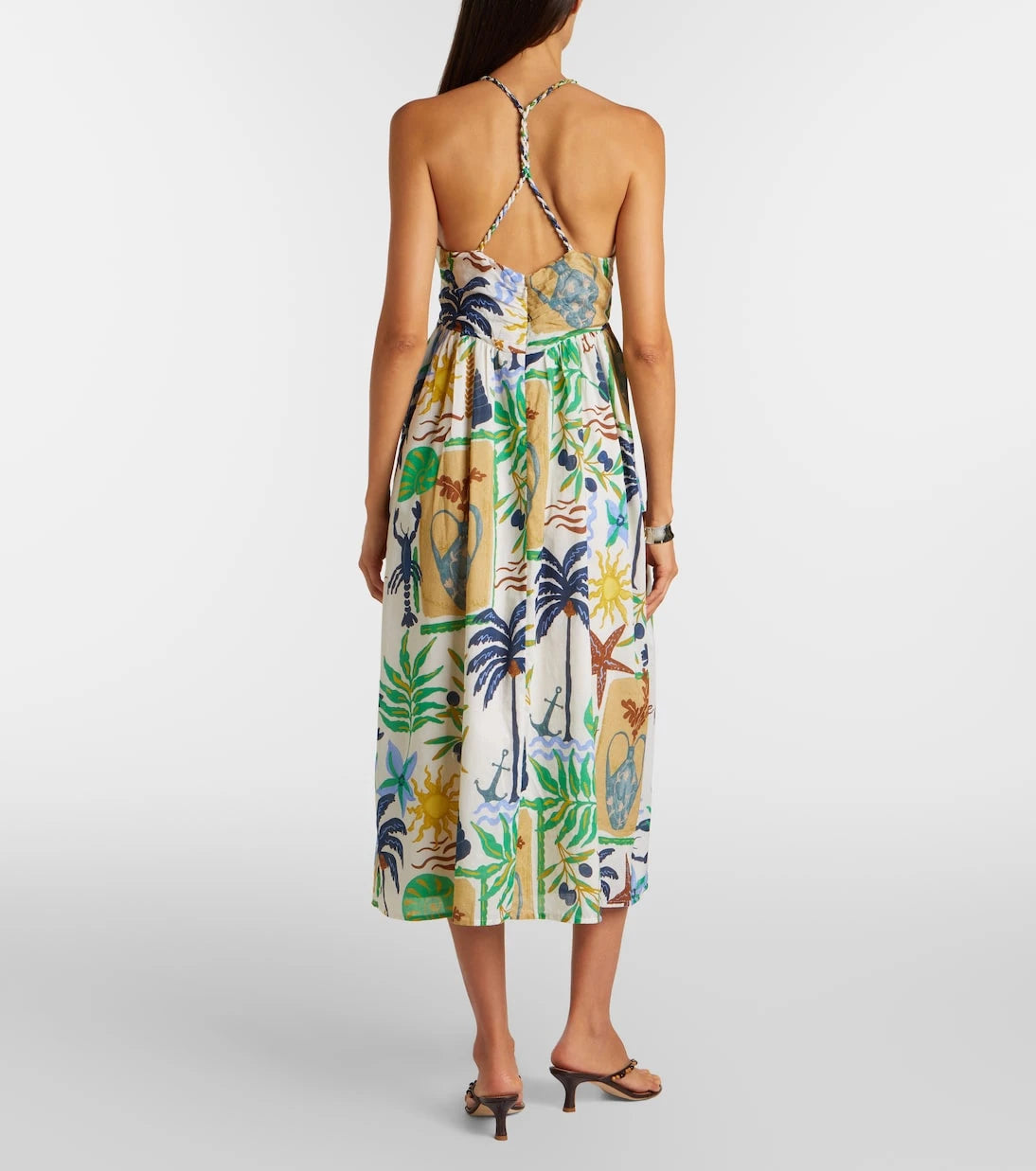 Velvet - Leyla printed cotton midi dress