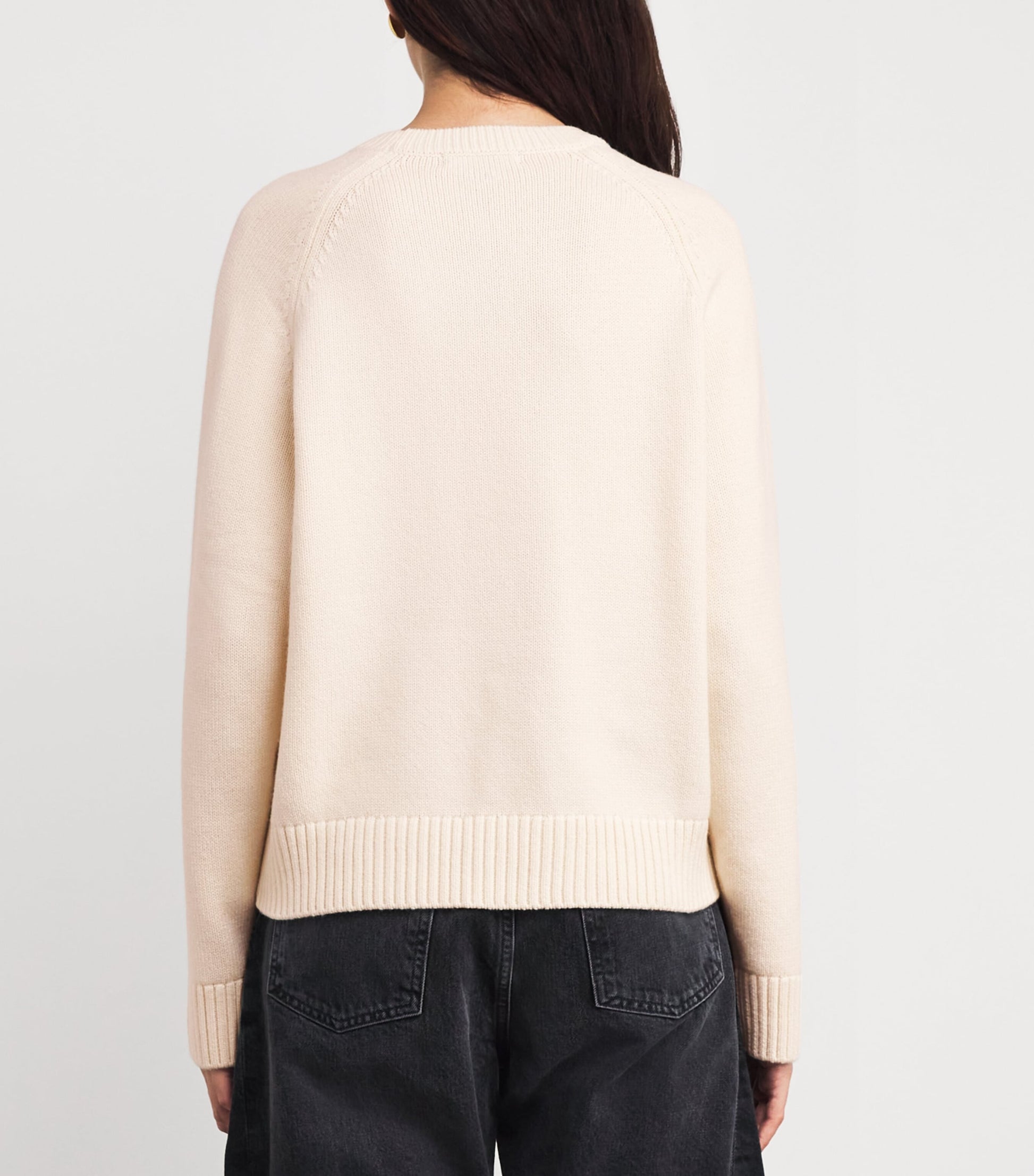 Maje White Wool-Blend Amour Sweater