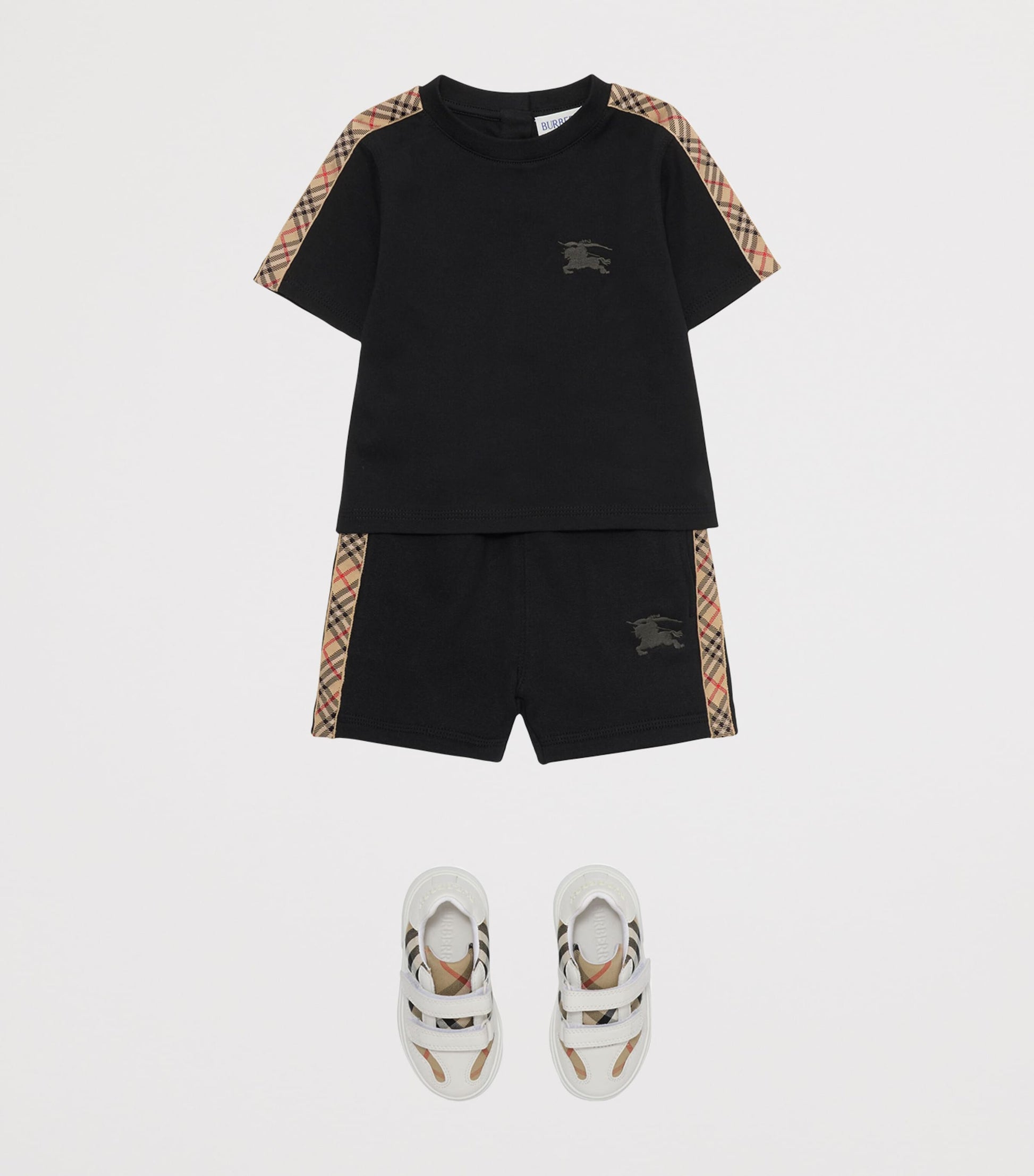 Burberry Kids Cotton Check-Trim Shorts (6-24 Months)