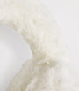 Yves Salomon White Rex Rabbit Fur Earmuffs