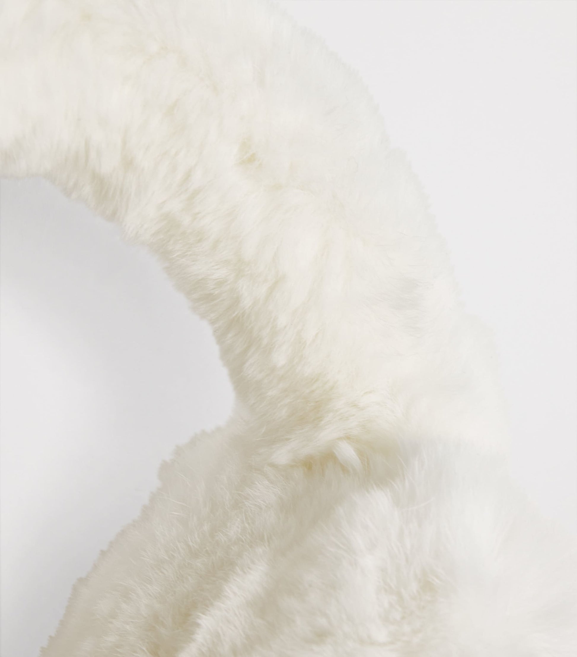 Yves Salomon White Rex Rabbit Fur Earmuffs