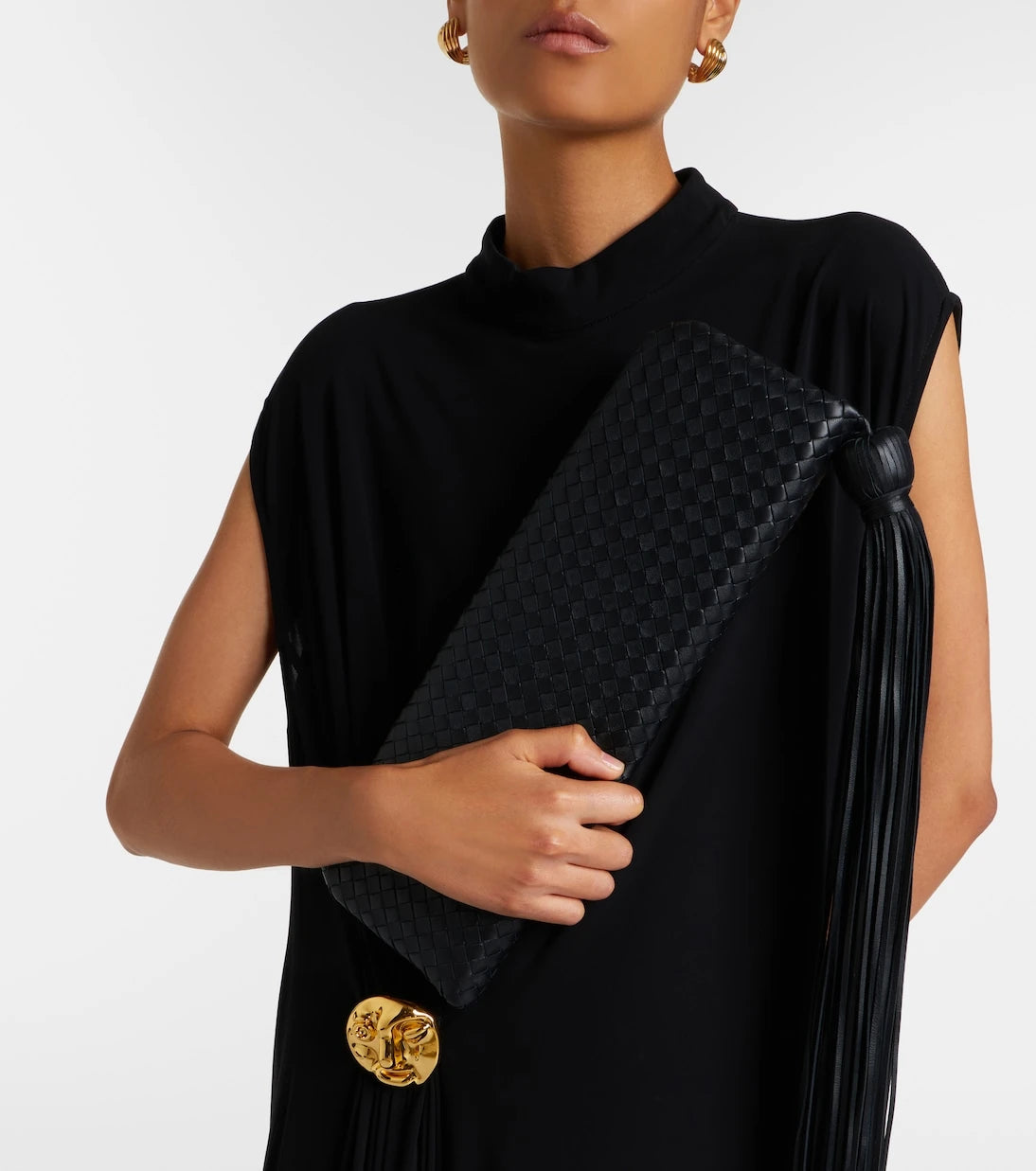 Bottega Veneta - Serata Intrecciato leather clutch