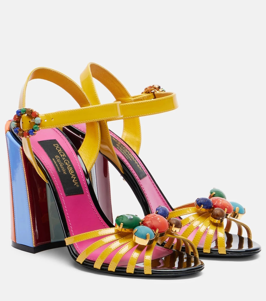 Dolce&Gabbana - Keira embellished leather sandals